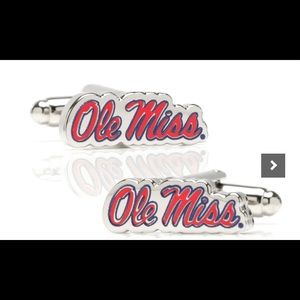 Ole Miss Silver Cuff Links